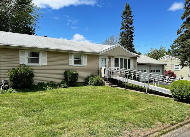 100 Arcadia Ave, Stratford, CT 06614 - ranch-style house with a front yard