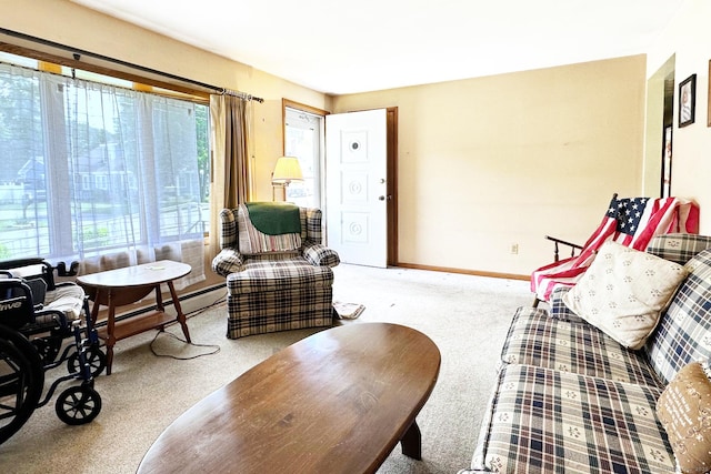 100 Arcadia Ave, Stratford, CT 06614 - living area featuring carpet floors and baseboards