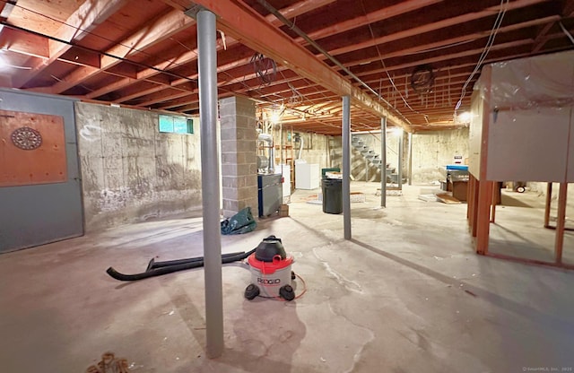 100 Arcadia Ave, Stratford, CT 06614 - unfinished basement featuring stairway