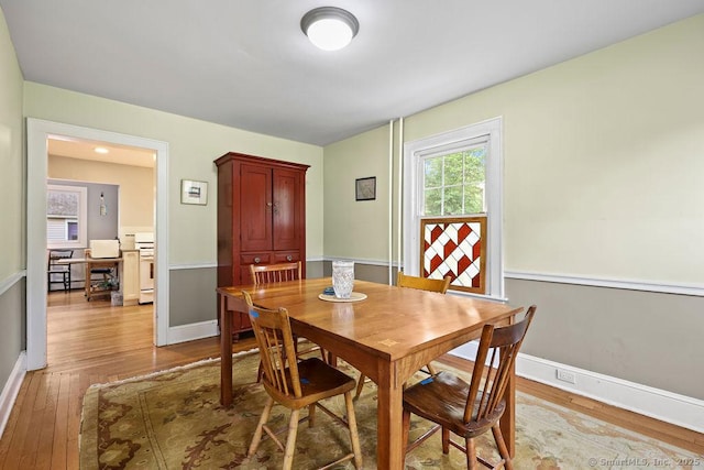33 Bellevue Pl, Middletown, CT 06457 - dining space featuring wood-type flooring and baseboards