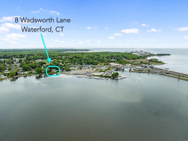 8 Wadsworth Ln, Waterford, CT 06385 - drone / aerial view of a nearby body of water