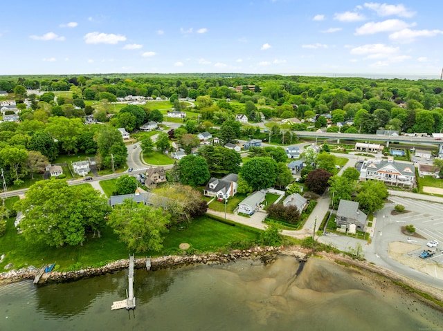 8 Wadsworth Ln, Waterford, CT 06385 - aerial perspective of suburban area featuring a nearby body of water and a tree filled landscape