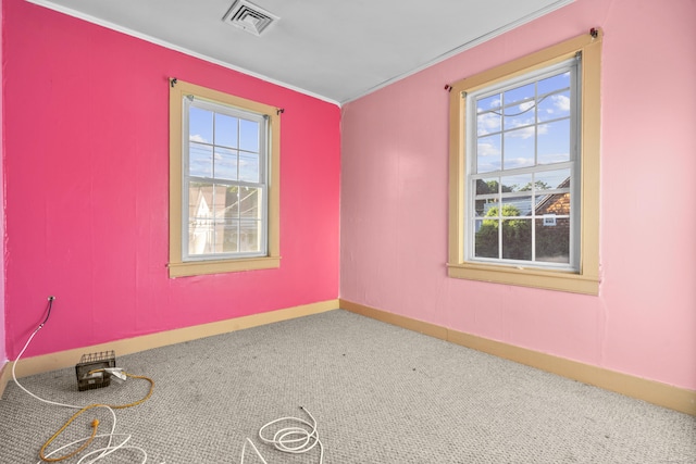 19 Elm St, Ansonia, CT 06401 - spare room with carpet flooring, baseboards, and ornamental molding