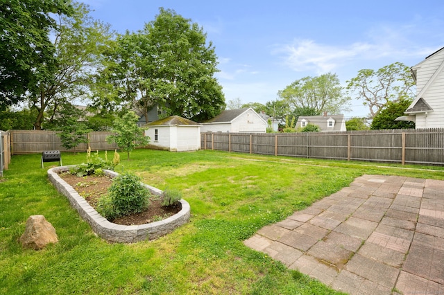58 Gorton St, New London, CT 06320 - view of yard featuring an outdoor structure and a patio