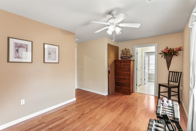 74 Avery Ave, Meriden, CT 06450 - unfurnished room featuring ceiling fan, baseboards, and light wood finished floors