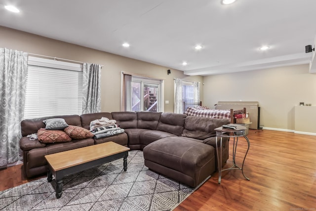 74 Avery Ave, Meriden, CT 06450 - living area with wood finished floors, recessed lighting, and baseboards