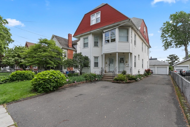 30 Newton St, Hartford, CT 06106 - townhome / multi-family property featuring a garage and an outbuilding