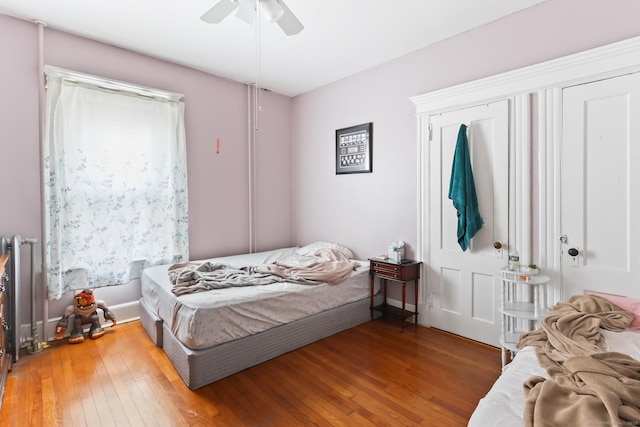 30 Newton St, Hartford, CT 06106 - bedroom featuring hardwood / wood-style flooring and ceiling fan