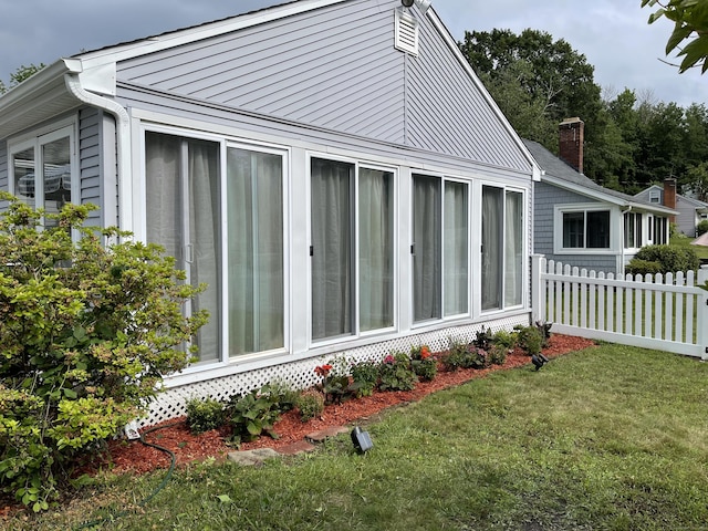 2 Dilliston Rd, Barkhamsted, CT 06063 - view of side of property with a chimney