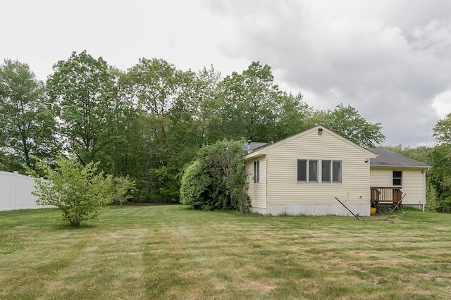 104 E St, Hebron, CT 06248 - view of yard featuring a deck