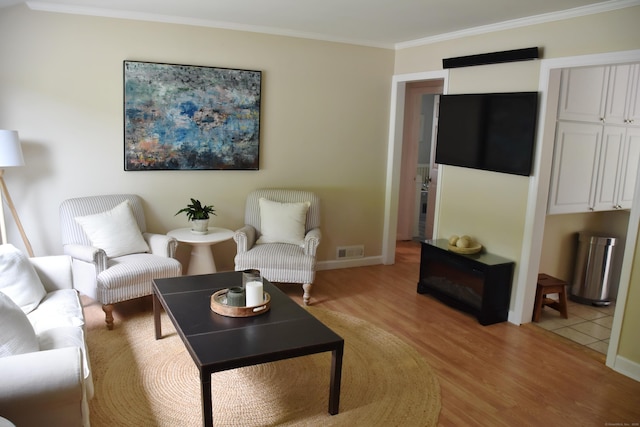 40 Mountainville Rd, Danbury, CT 06810 - living room with light wood-style flooring, ornamental molding, and baseboards