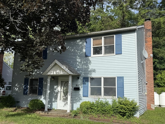 81 Melrose Dr, New Haven, CT 06513 - view of front of house featuring a chimney
