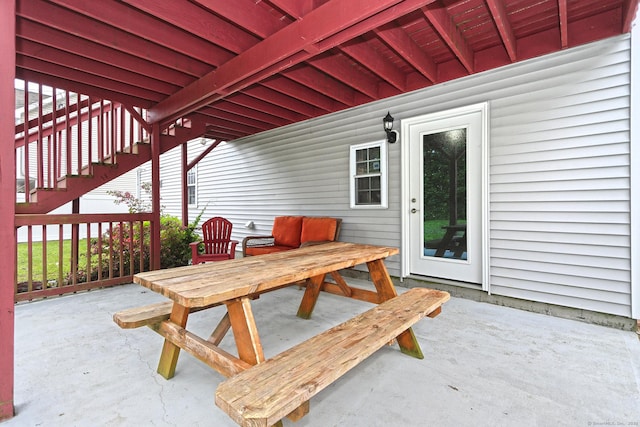354 Lynne Pl, Bridgeport, CT 06610 - view of patio with stairway