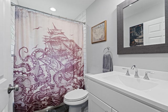 72 Twin Brook Ter, Monroe, CT 06468 - full bath with vanity, toilet, and tile patterned floors