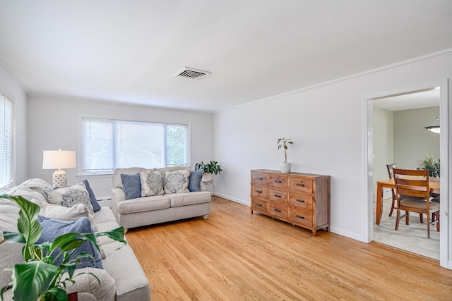 28 Sherry Ln, Danbury, CT 06811 - living area with light wood-type flooring, ornamental molding, and baseboards
