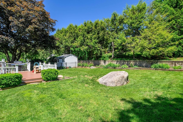 28 Sherry Ln, Danbury, CT 06811 - view of yard with a wooden deck