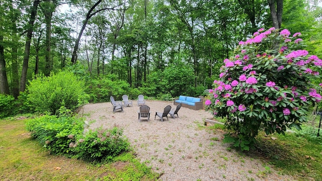 550 W Lake Ave, Guilford, CT 06437 - view of yard with a fire pit