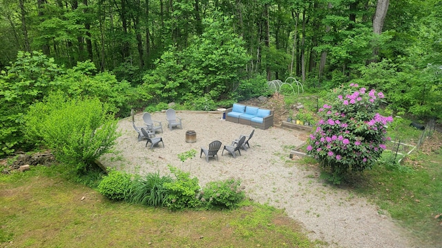 550 W Lake Ave, Guilford, CT 06437 - view of yard with an outdoor fire pit