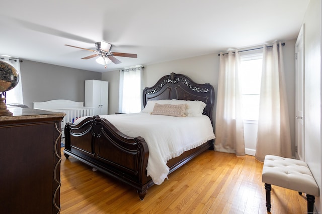 27 Judd Rd, Wethersfield, CT 06109 - bedroom featuring light wood-type flooring and ceiling fan