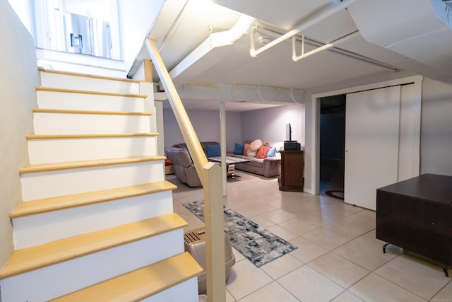 27 Judd Rd, Wethersfield, CT 06109 - stairway featuring tile patterned flooring