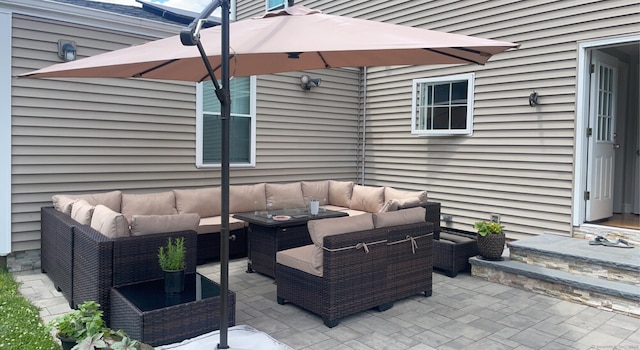 27 Judd Rd, Wethersfield, CT 06109 - view of patio / terrace featuring an outdoor living space