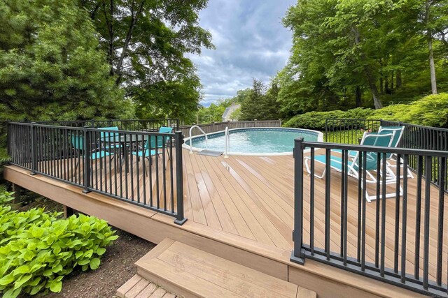 72 Cox Rd, Portland, CT 06480 - view of pool with a deck and view of scattered trees