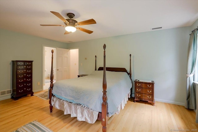 109 Edstrom Rd, Marlborough, CT 06447 - bedroom with wood finished floors, a ceiling fan, baseboards, and ensuite bathroom