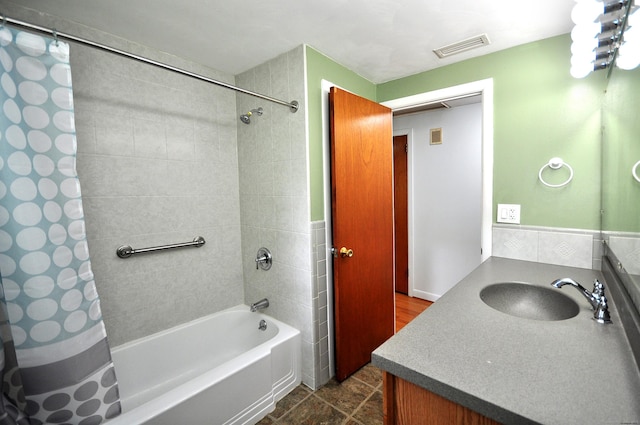83 Elizabeth St, South Windsor, CT 06074 - full bath with vanity and shower / bath combination with curtain