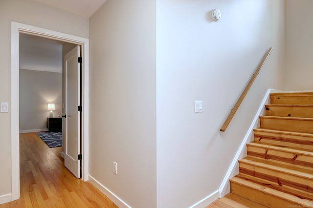 690 Forest Rd Unit 442, West Haven, CT 06516 - stairs with wood finished floors and baseboards