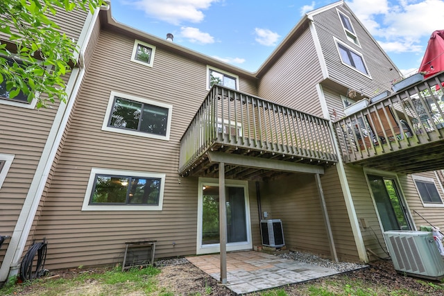 36 Wood Duck Ln Unit 36, Simsbury, CT 06081 - back of house with cooling unit, a patio area, and a deck