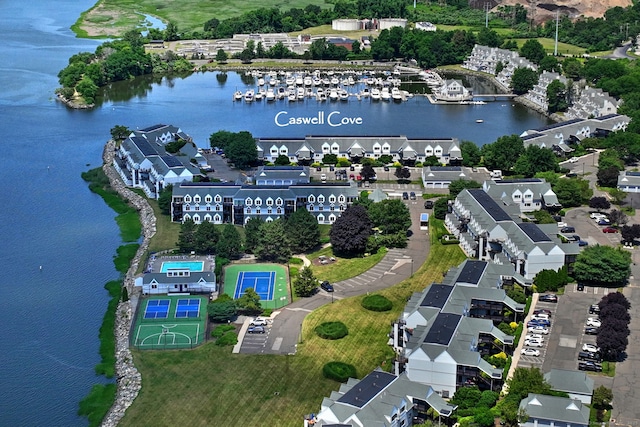 714 Popes Island Rd Unit 714, Milford, CT 06461 - aerial view of property and surrounding area with a large body of water