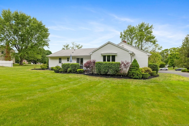 19 Ridgeview Dr, Ellington, CT 06029 - view of front facade with a front lawn and a chimney