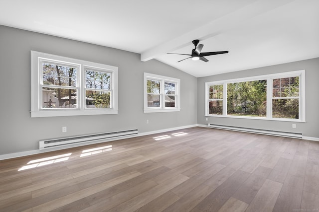 330 Meriden Ave, Southington, CT 06489 - unfurnished room featuring a baseboard heating unit, a baseboard radiator, ceiling fan, wood finished floors, and baseboards