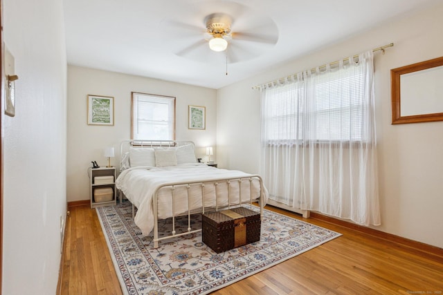 64 Willow St, Milford, CT 06460 - bedroom with wood finished floors and a ceiling fan