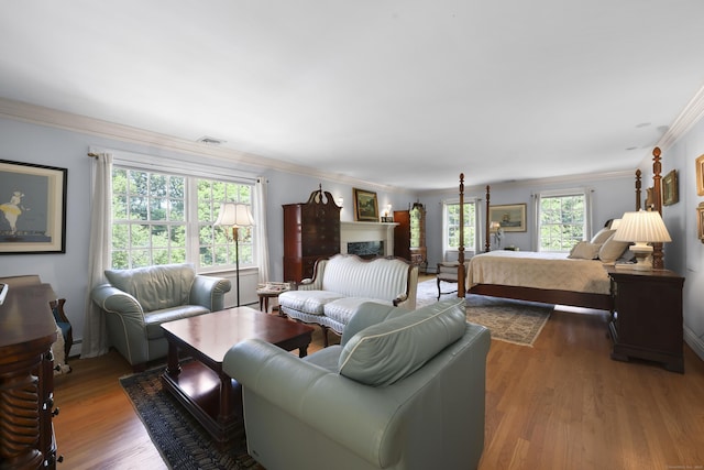 52 Dug Rd, Glastonbury, CT 06073 - bedroom with ornamental molding and wood finished floors