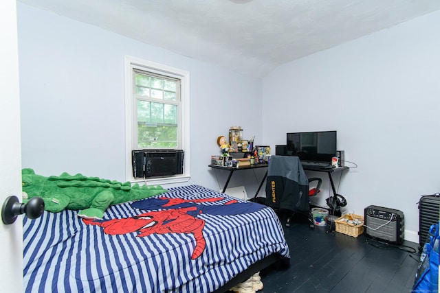 163 State Ave, Killingly, CT 06241 - bedroom with hardwood / wood-style floors, cooling unit, and vaulted ceiling