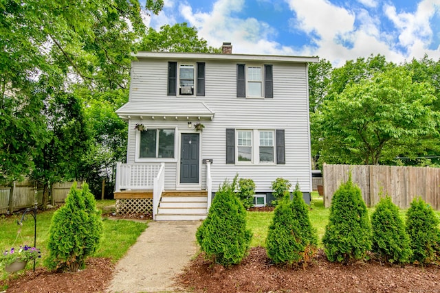 163 State Ave, Killingly, CT 06241 - view of front of home with a chimney