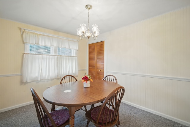 19 Litchfield Pl, Rocky Hill, CT 06067 - dining area featuring a chandelier and carpet flooring