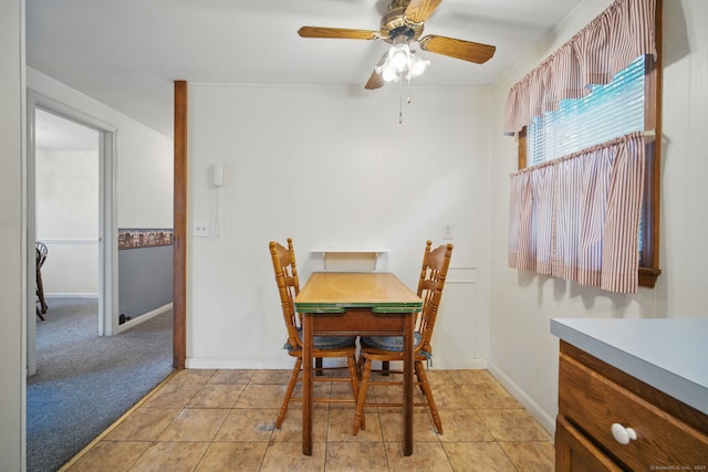 19 Litchfield Pl, Rocky Hill, CT 06067 - dining room with a ceiling fan and light tile patterned flooring