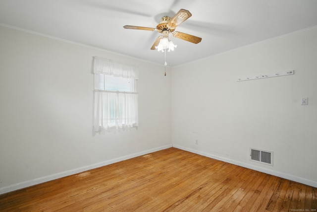 19 Litchfield Pl, Rocky Hill, CT 06067 - spare room featuring light wood finished floors, crown molding, and ceiling fan