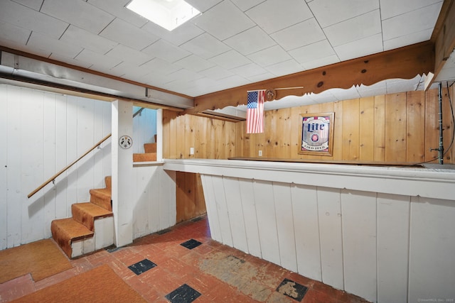 19 Litchfield Pl, Rocky Hill, CT 06067 - finished basement with wooden walls and stairs