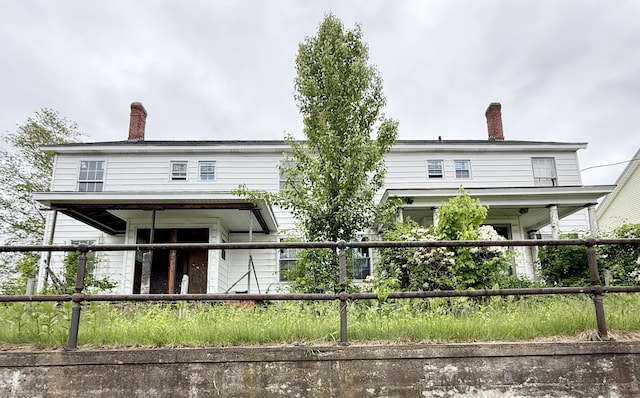 37 Aldrich Ave, Plainfield, CT 06354 - back of property featuring a chimney