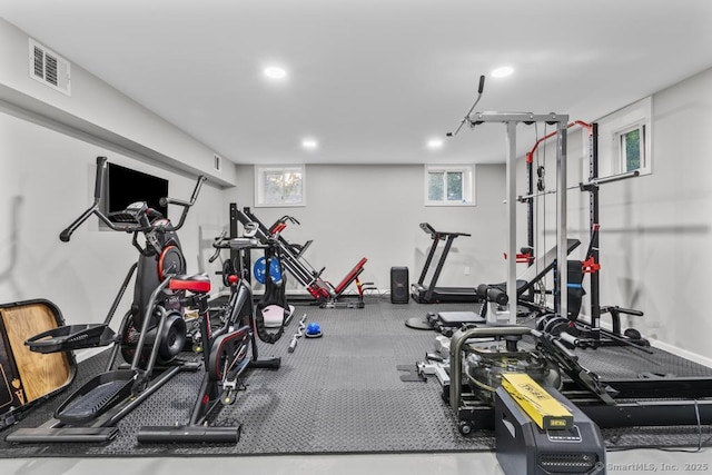 308 Old Zoar Rd, Monroe, CT 06468 - exercise room with plenty of natural light and recessed lighting