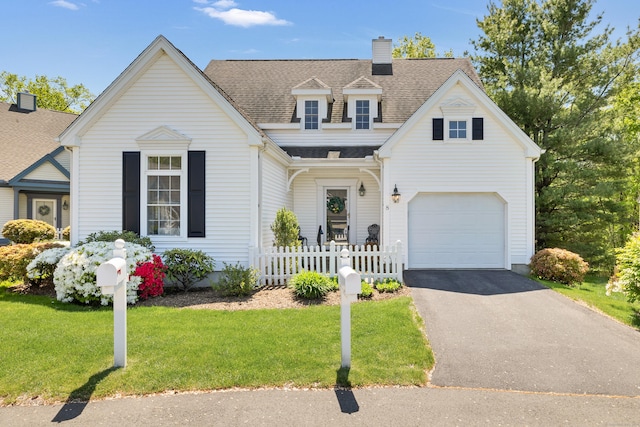 8 Mulberry Ln Unit 8, Farmington, CT 06032 - traditional home with a garage, a chimney, driveway, and a shingled roof
