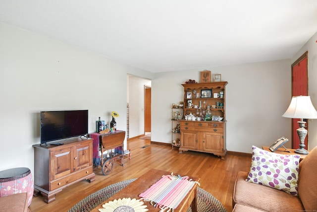 47 Varno Ln, Enfield, CT 06082 - living room featuring light wood-style flooring and baseboards