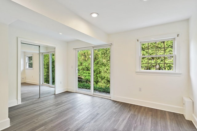 50 Harrison Ave, New Canaan, CT 06840 - unfurnished room featuring baseboards, wood finished floors, and recessed lighting