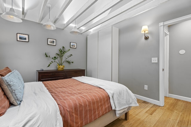 128 Mill River St, New Haven, CT 06511 - bedroom featuring light wood-style flooring and baseboards