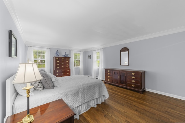 47 Ridgecrest Rd, Stamford, CT 06903 - bedroom featuring ornamental molding, wood finished floors, and baseboards