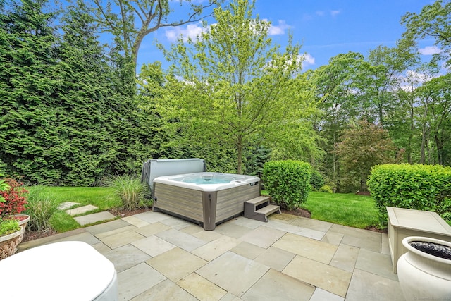975 Flintlock Rd, Fairfield, CT 06890 - view of patio with a hot tub