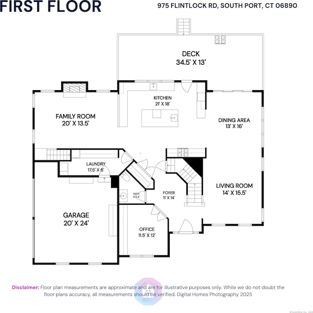 975 Flintlock Rd, Fairfield, CT 06890 - home floor plan